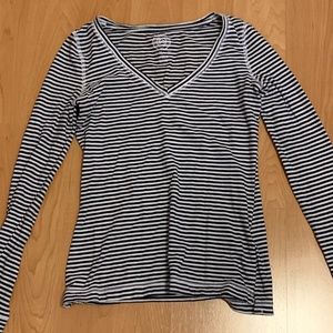 SO Black and White Stripe Long Sleeve